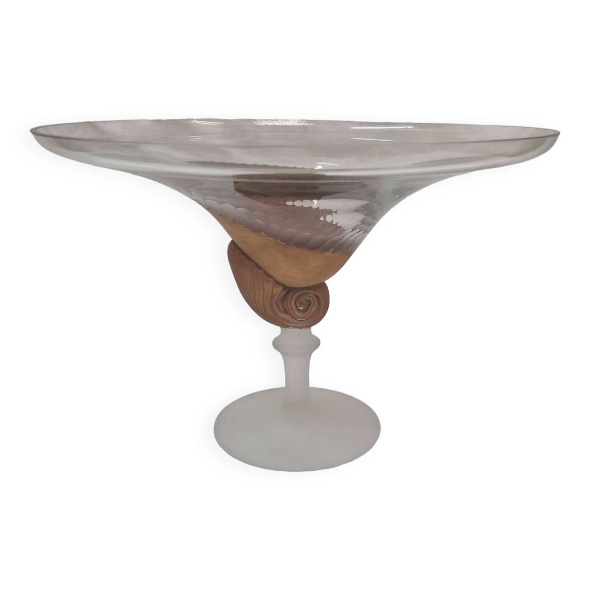 Crystal compote bowl, Italy Circa 1950