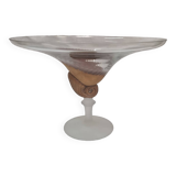 Crystal compote bowl, Italy Circa 1950