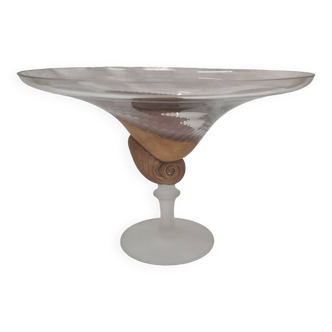 Crystal compote bowl, Italy Circa 1950