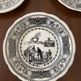 Set de 9 assiettes Gien « rébus « .