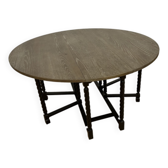 Table à manger avec rabats en bois, 6/8 couverts