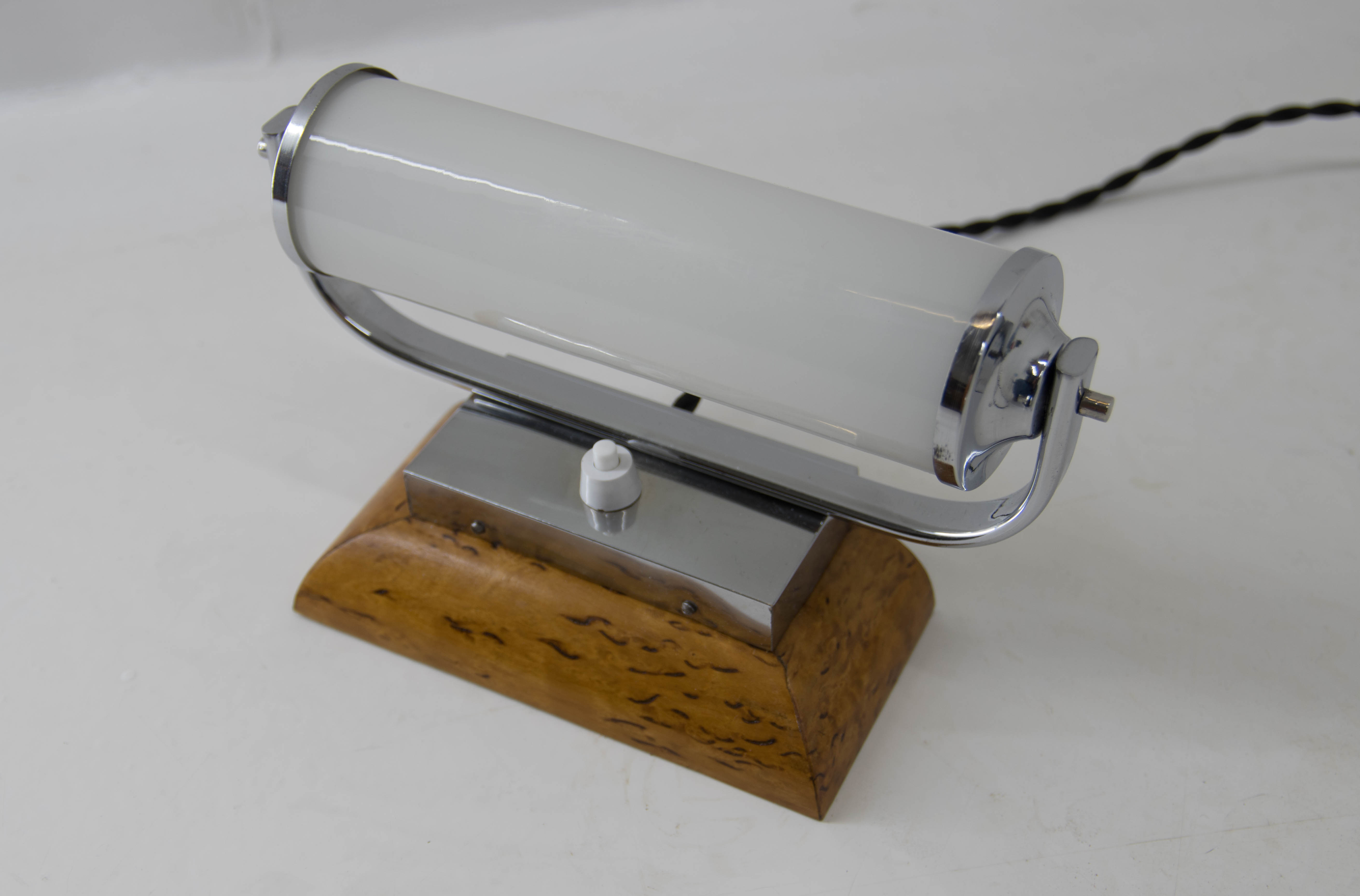 Bauhaus tubular table lamp, 1930s, restored