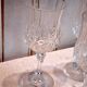 3 large crystal wine glasses in good condition