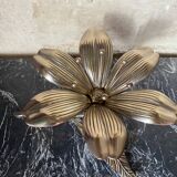 Cendrier fleur en laiton vintage