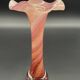 Vase Peter Kaspar en cristal 24 % PbO rose et rouge