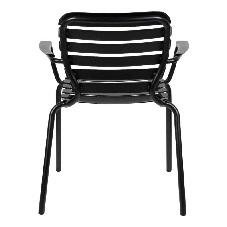 Black aluminium garden chair