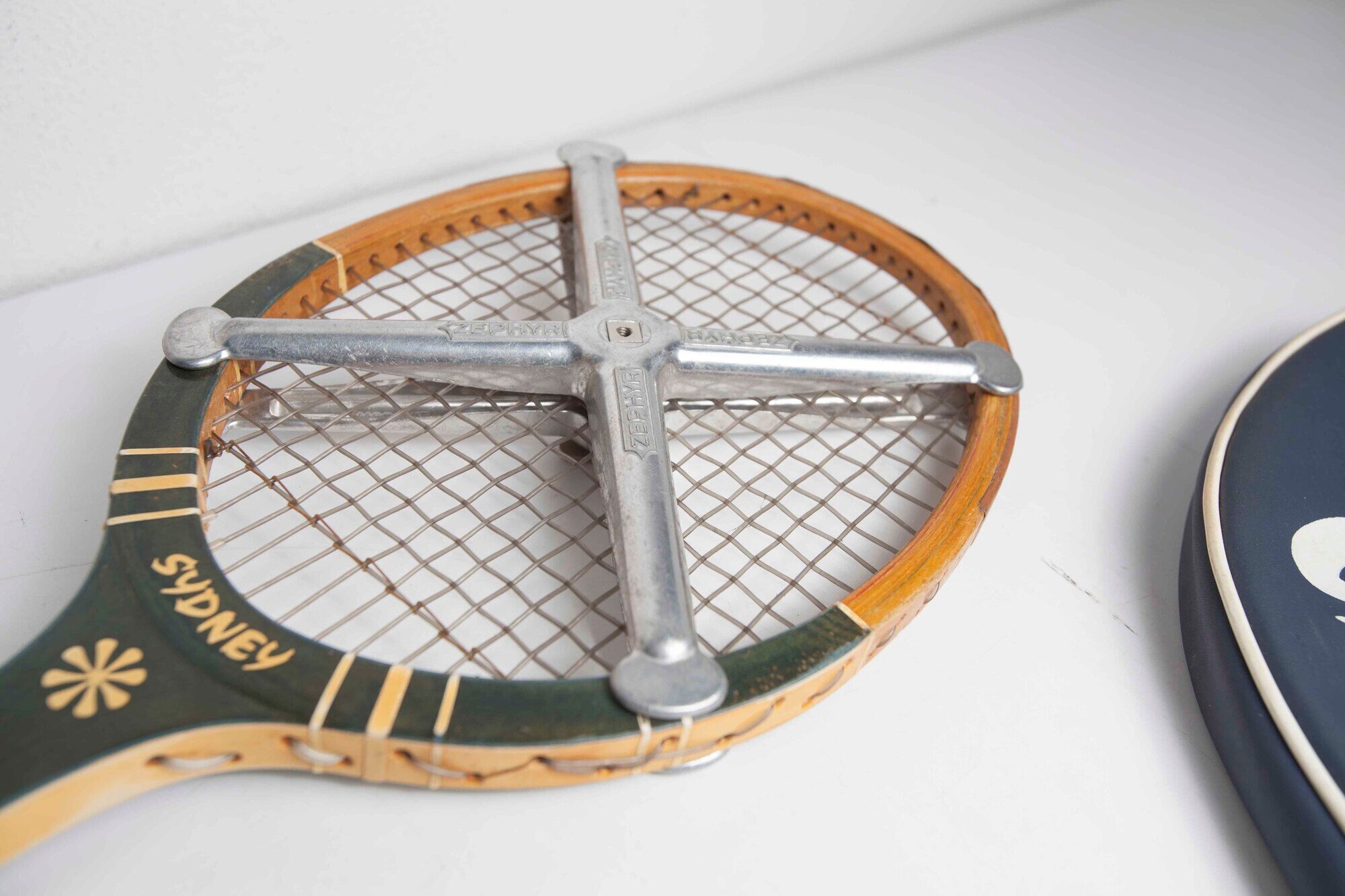 1960 Sydney tennis racket with metal tendor and cover