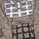 Serie de chaises de jardin en metal