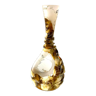 Vase Soliflore décor inclusions gold antique style opaque white glass old