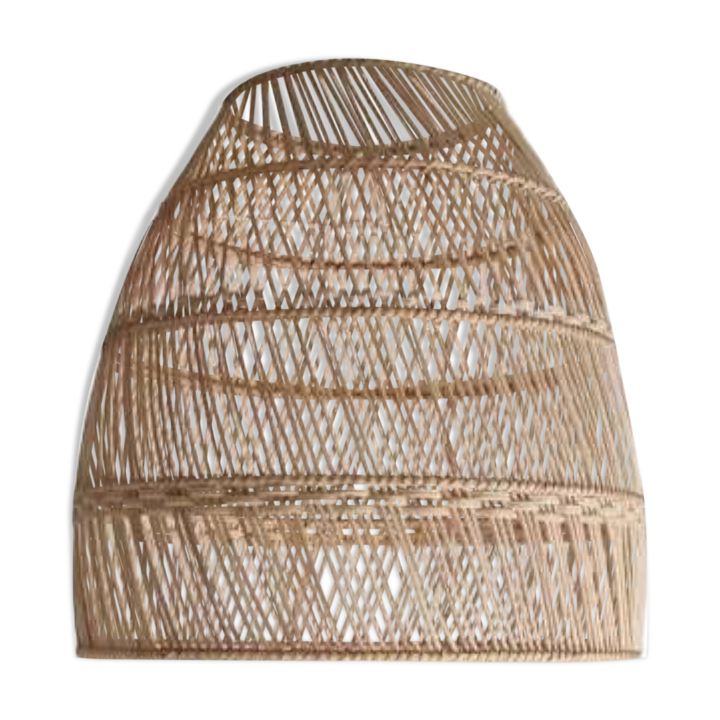 Bell-shaped rattan pendant or lampshade