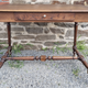 Writing table or wooden desk, Louis XIII style, turned feet, vintage