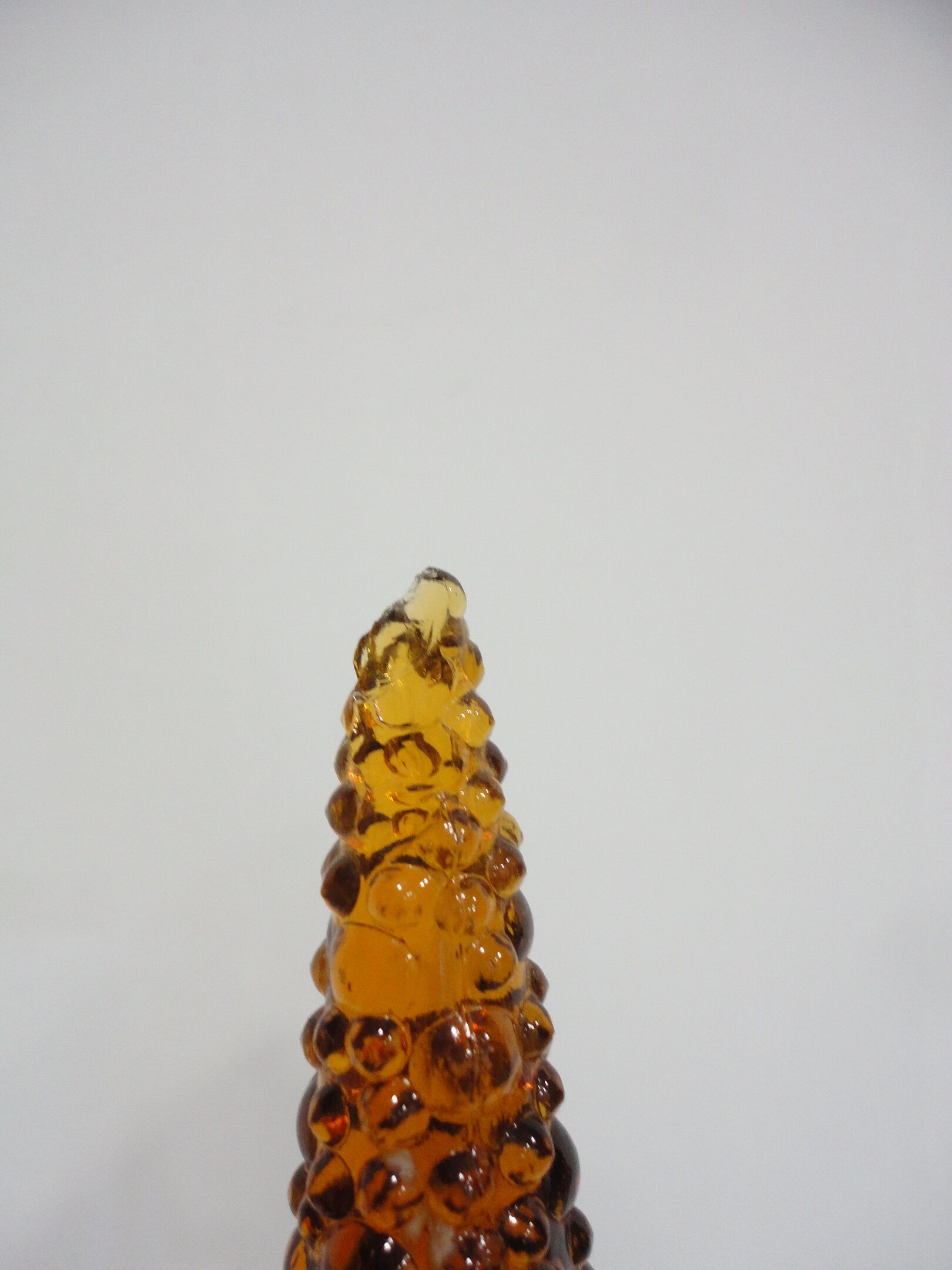 Large "bubbles" brown glass decanter