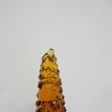 Large "bubbles" brown glass decanter