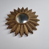 Miroir en terre cuite du milieu du siècle années 1960 42cm