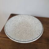 Black speckled soup plate