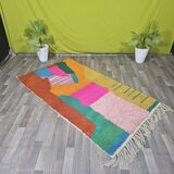 Handmade pure wool rug, size 100 x 200 cm.