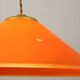 Lampe à Suspension Vintage en Laiton et Verre, Italie