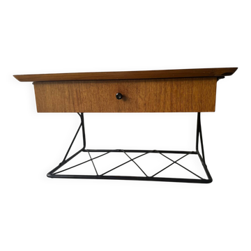 Etagère murale flottante vintage en teck norvégien, années 1960