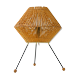 Three-year rattan lamp 1950 vintage