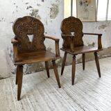 Pair of Savoyard armchairs
