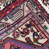 Tapis vintage Malayer fait main 84x120 cm en laine rose et vert - 1C1047