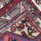Tapis vintage Malayer fait main 84x120 cm en laine rose et vert - 1C1047