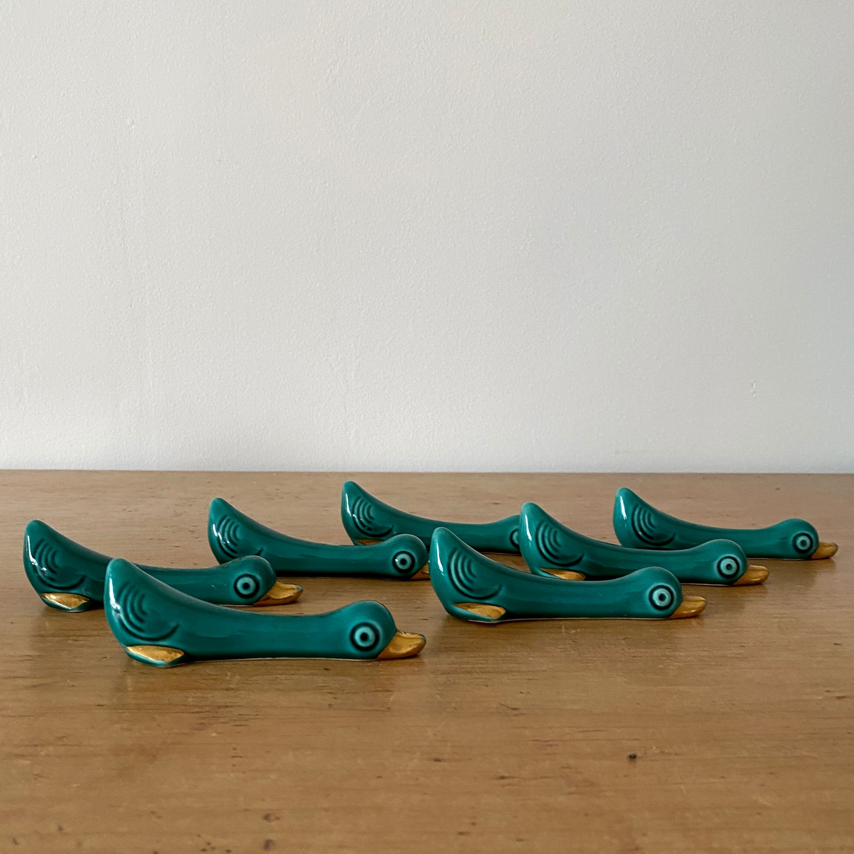 Set of vintage slurry knife holders