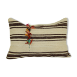 Minimalist hemp cushion cover with original ak160 details