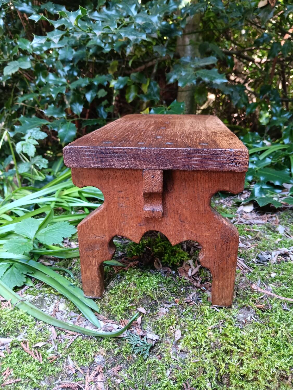 Small vintage footrest bench