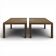 Pair of glossy brown lacquered side tables