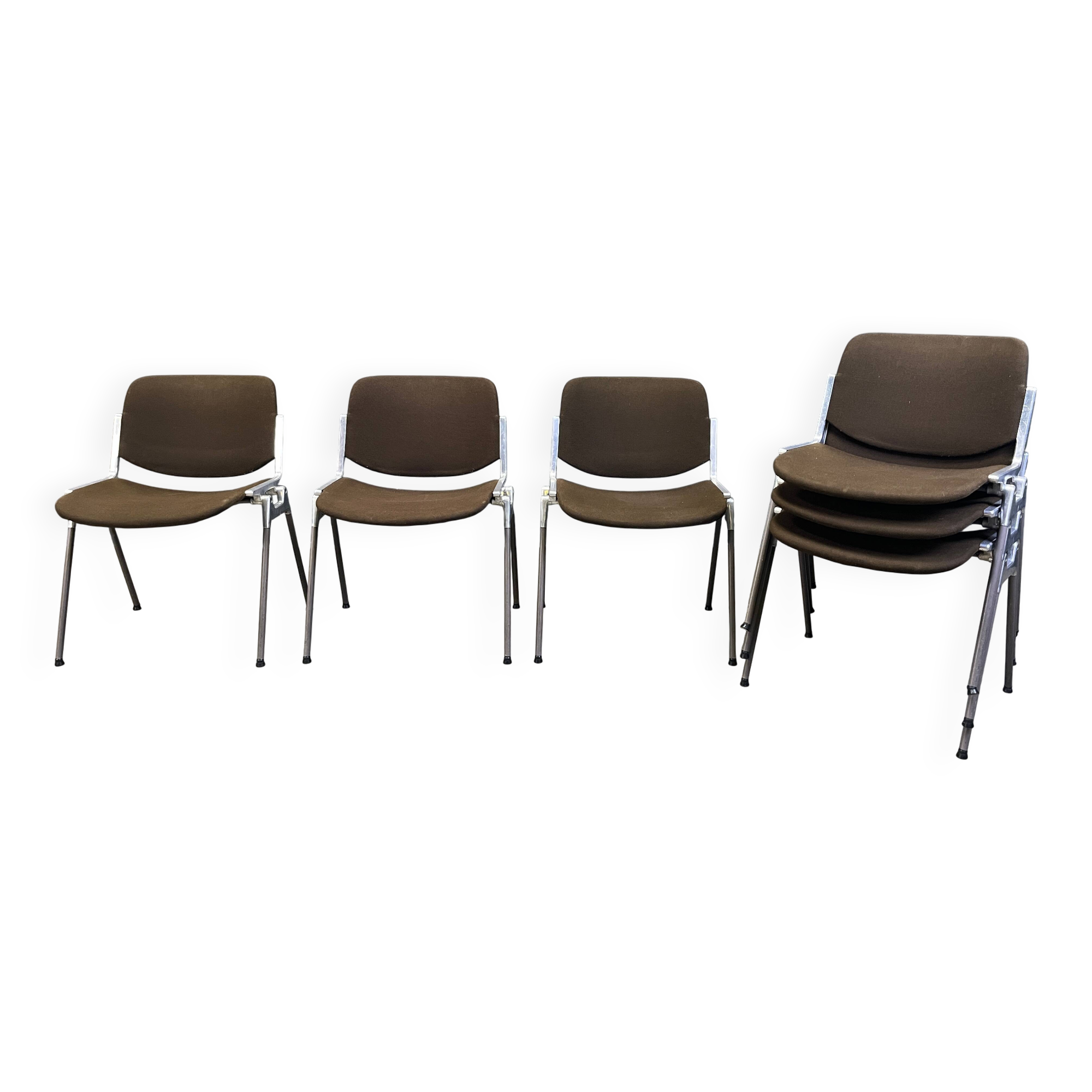 Vintage DSC 106 side chairs by Giancarlo Piretti for Castelli - set of 6