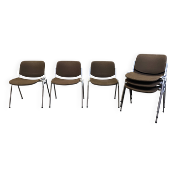 Vintage DSC 106 side chairs by Giancarlo Piretti for Castelli - set of 6