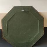 Octagonal Tuscan Wall Mirror. Art Deco. Iridescent wood/brass frame.