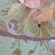 Tray with a plate gallery painted floral decoration