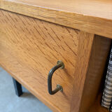 Vintage low oak sideboard (shallow)