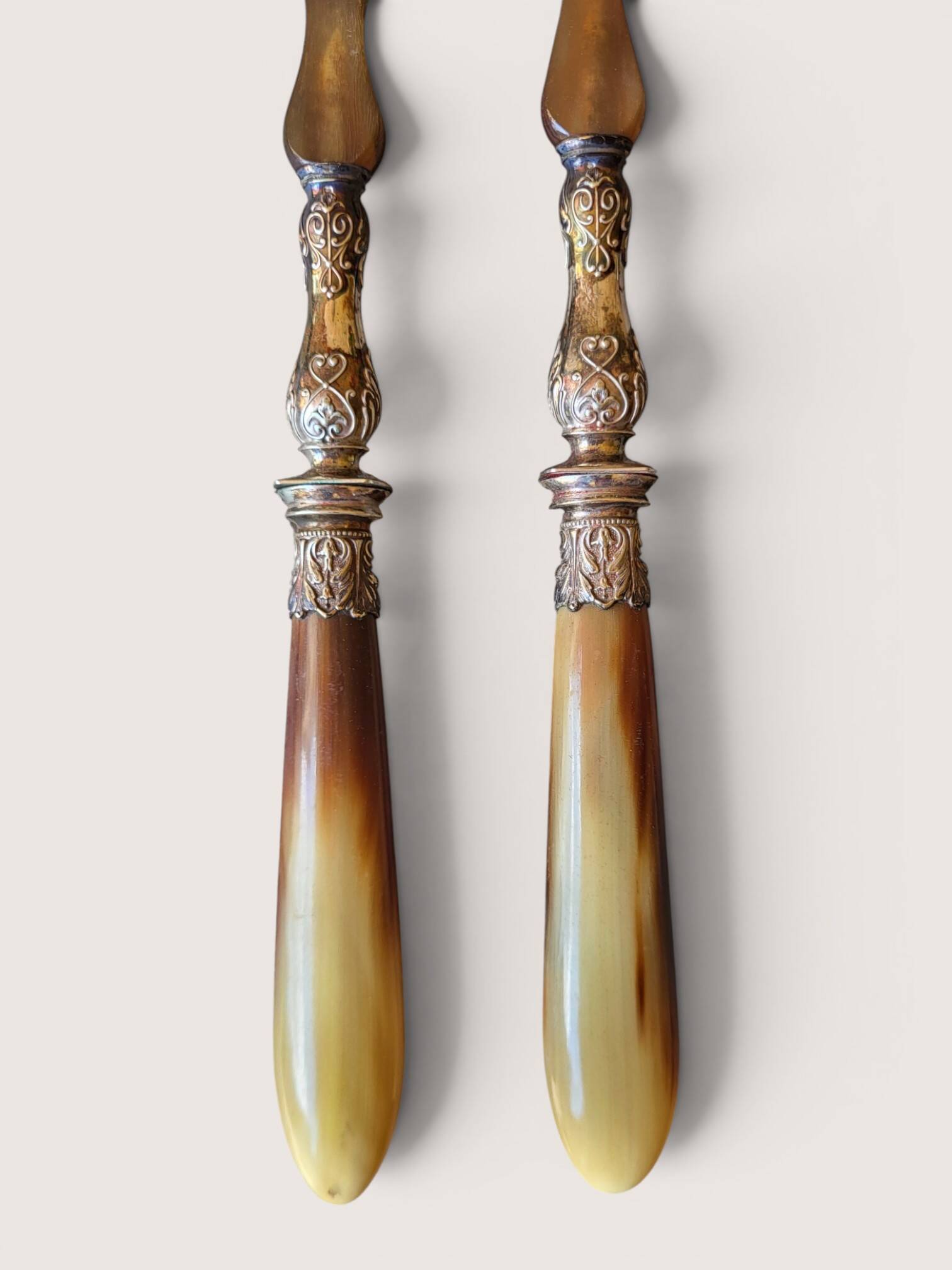 Silver-plated salad servers