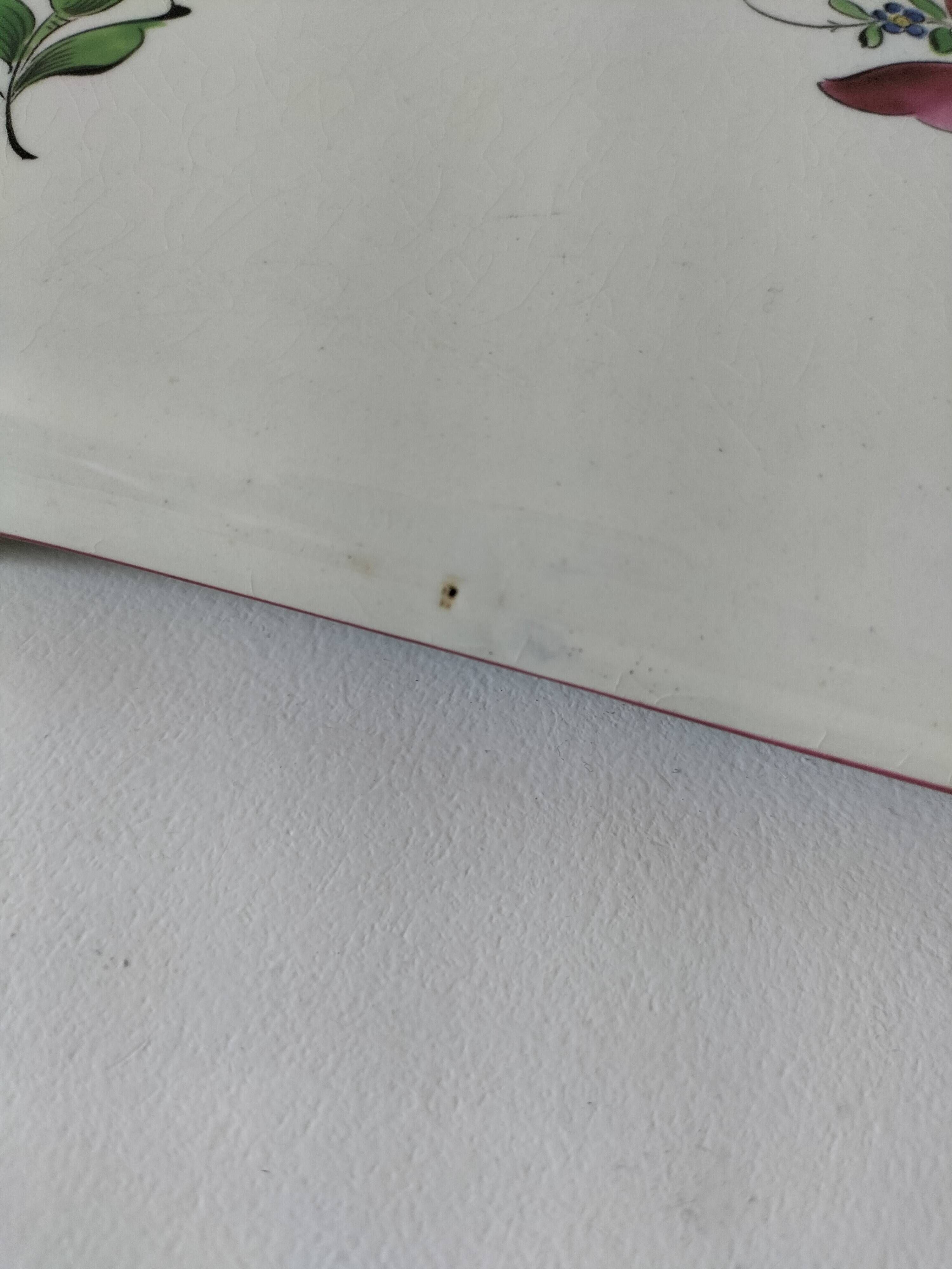 Antique KG Lunéville trivet – Hand-decorated floral design