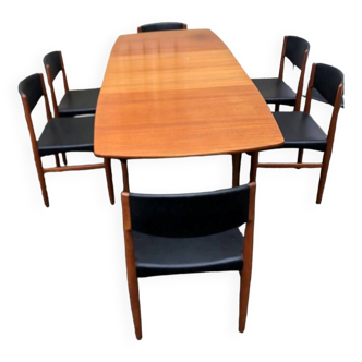 Table et chaises en Teck années 50-60 DANISH FURNITURE MAKERS