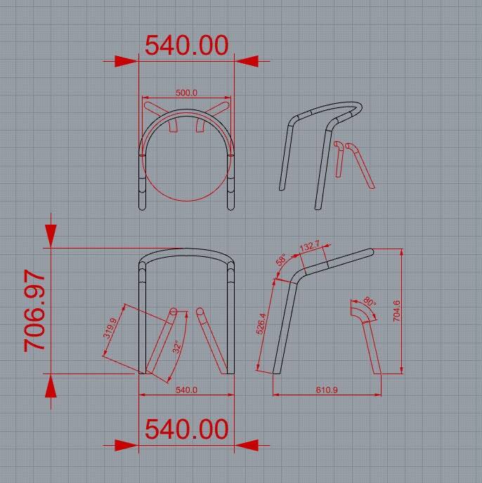 Lot 30 Chaises d'extérieur en acier AXEL CHAY avec certificat modèle unique
