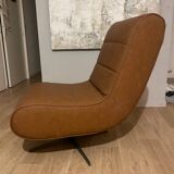 Fauteuil de relaxation simili cuir pivotant