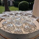 14 antique champagne glasses