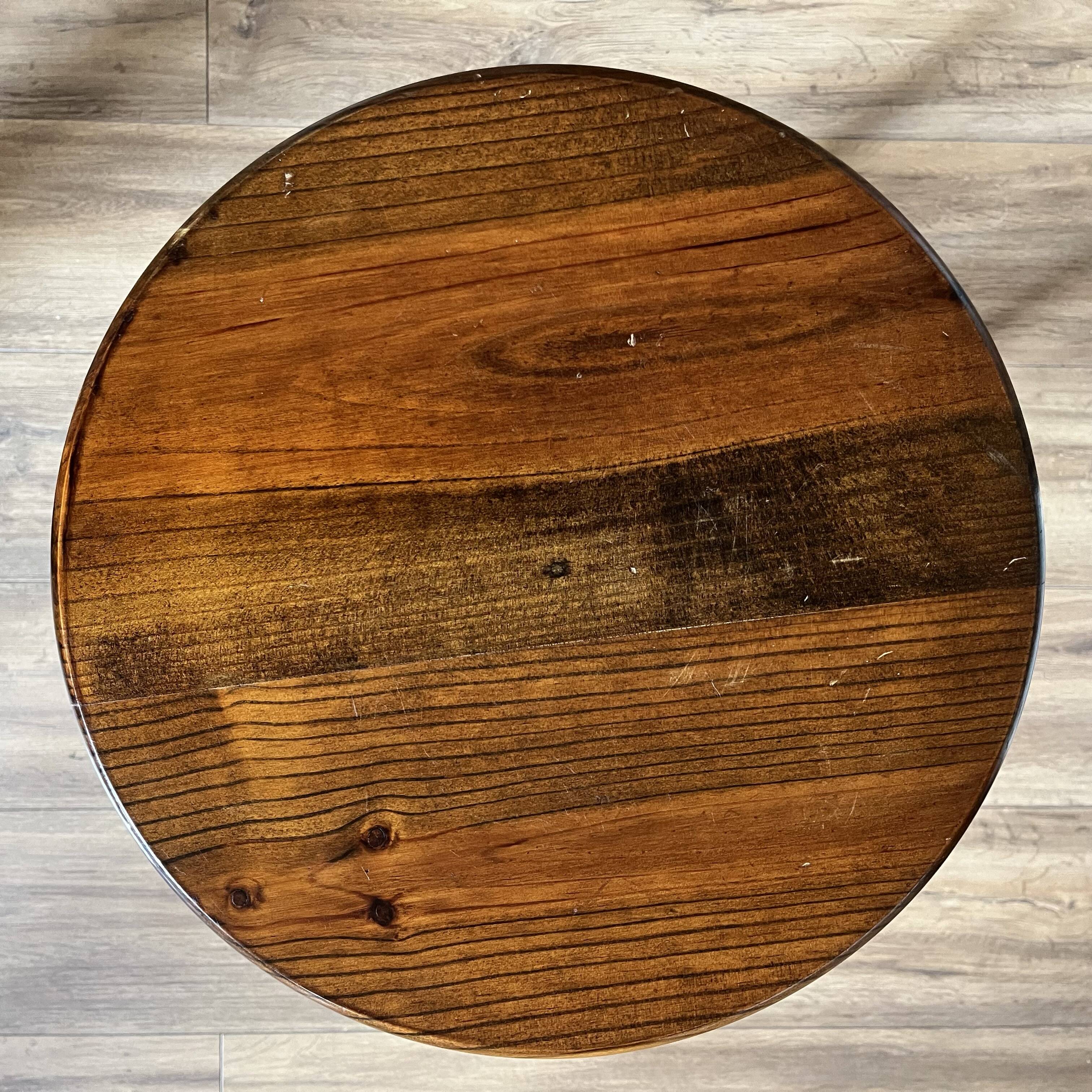 Wooden pedestal table