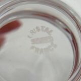 8 vintage Sèvres crystal champagne glasses, 1970s