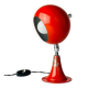 Vintage red metal Eyeball desk lamp, Italy, 1970s
