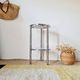Marble and chrome side table, Italy 1970s