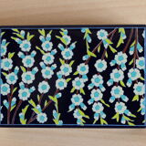 Enamelled sheet metal box floral pattern by Jean Neuhaus