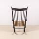 Fauteuil à bascule noir Hans J. Wegner J16, 1969 FDB