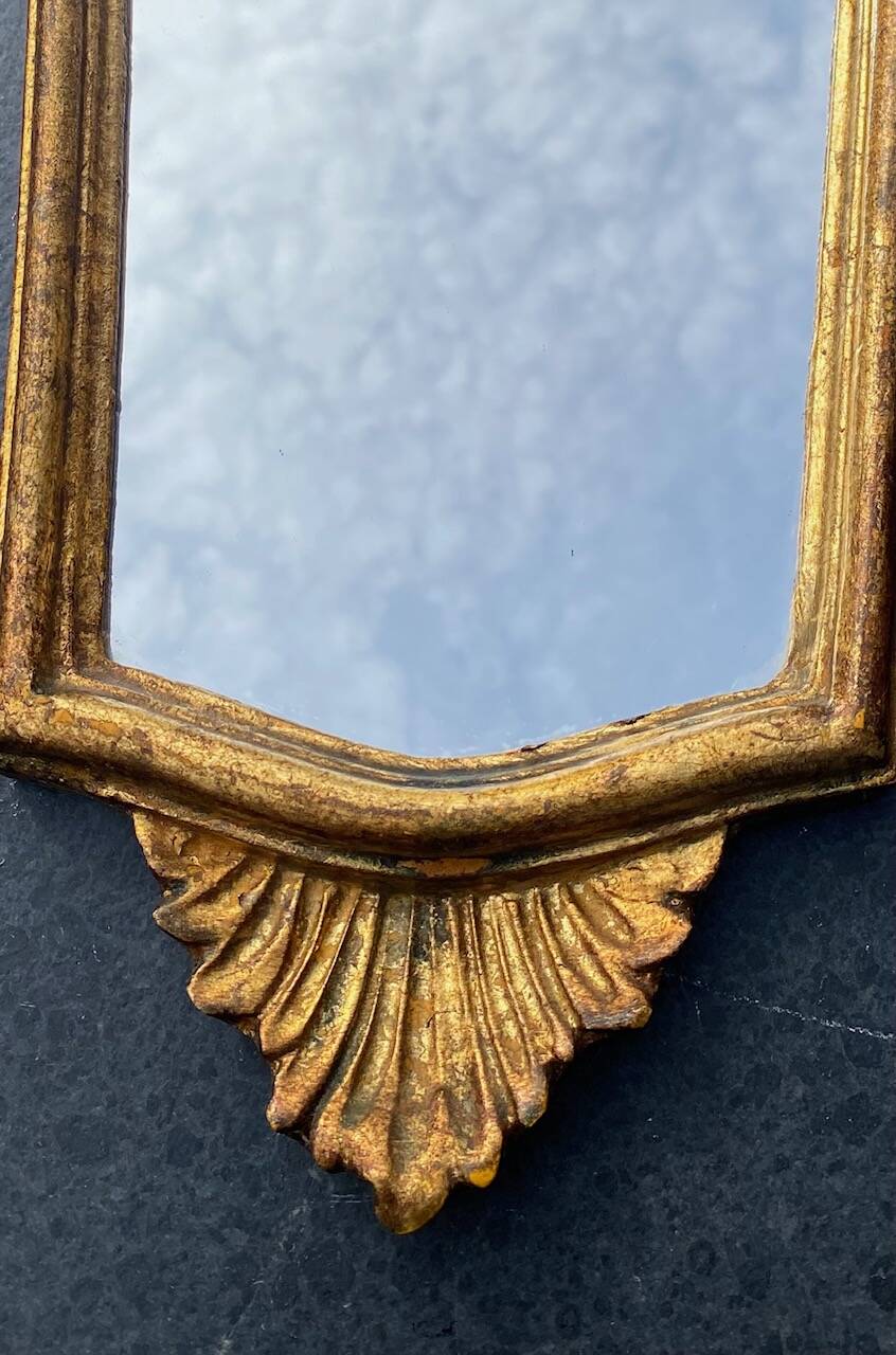 Small antique baroque mirror