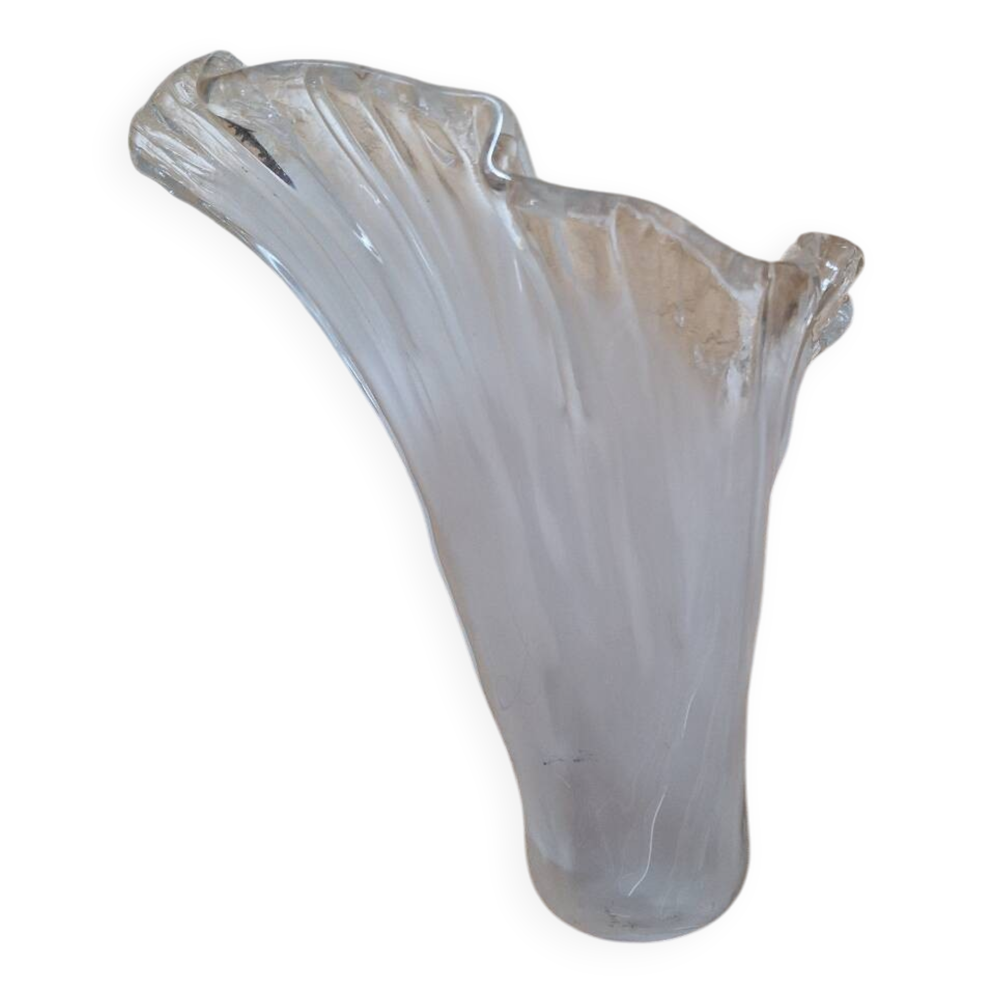 Antique Art Deco glass tulip