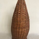 Braided wicker basket